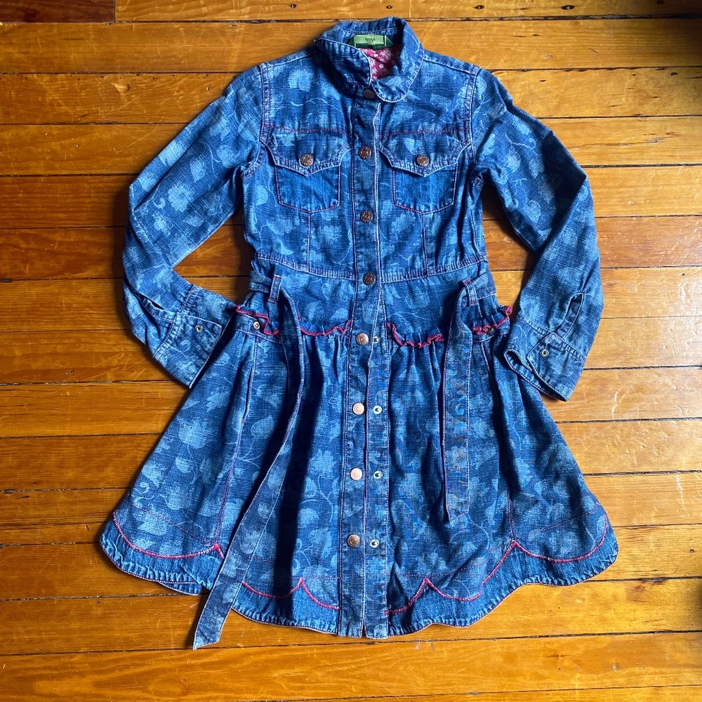 Patterned button down denim dress - Oilily
